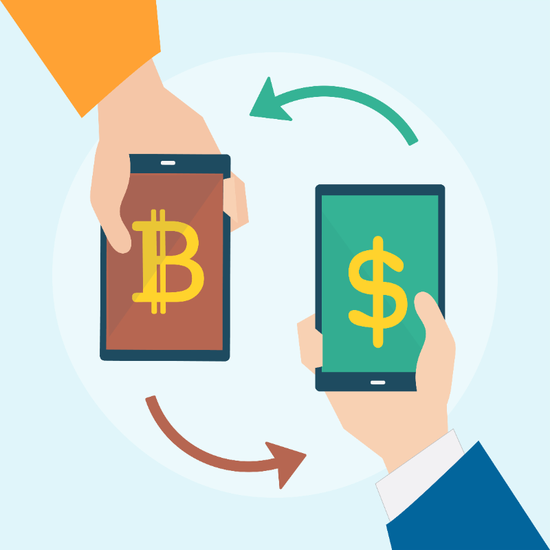 Transacción de criptomonedas en blockchain